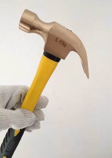 中国向け0.5kg非火花安全爪真鍮銅ハンマー